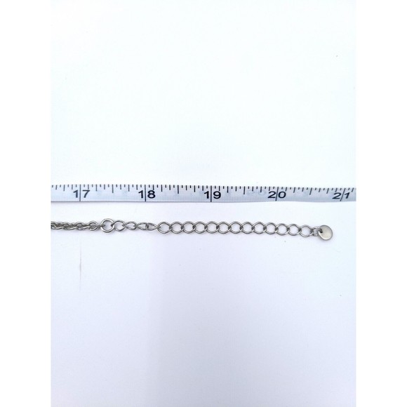 Charming Charlie Fuchsia Pink Beaded Dangle Necklace With Silver Tone Chain - Picture 6 of 7